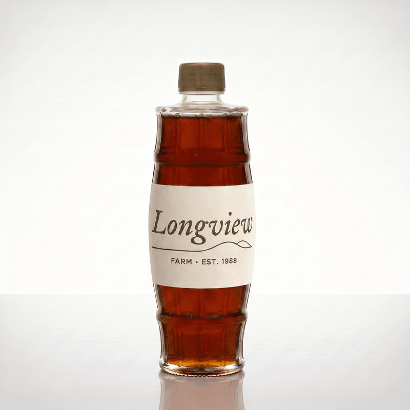 Very Dark grade maple syrup bottle